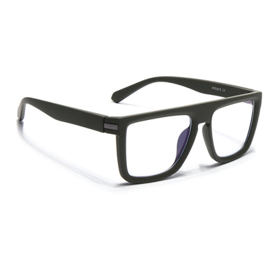 Eyejack Crossline Green Square Eyeglasses for Men & Women (2901FCL2085-C5)