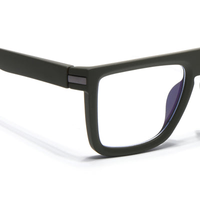 Eyejack Crossline Green Square Eyeglasses for Men & Women (2901FCL2085-C5)
