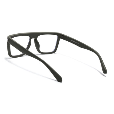Eyejack Crossline Green Square Eyeglasses for Men & Women (2901FCL2085-C5)