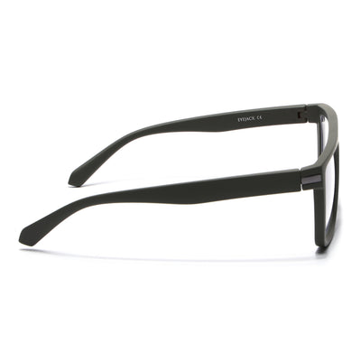 Eyejack Crossline Green Square Eyeglasses for Men & Women (2901FCL2085-C5)