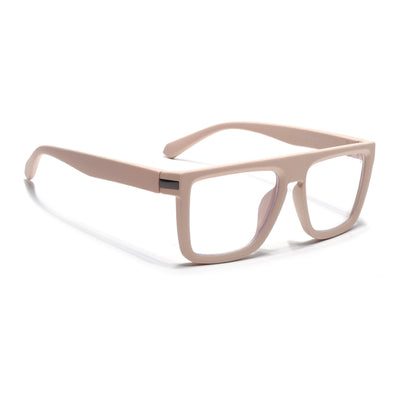 Eyejack Crossline Cream Square Eyeglasses for Men & Women (2901FCL2086-C6)