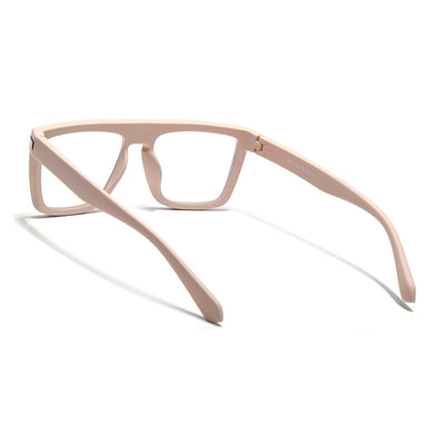 Eyejack Crossline Cream Square Eyeglasses for Men & Women (2901FCL2086-C6)
