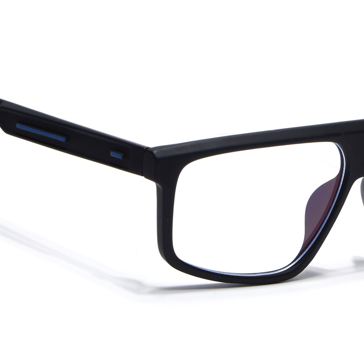 Eyejack Crossline Black Rectangle Eyeglasses for Men & Women (2902FCL2087-C1)