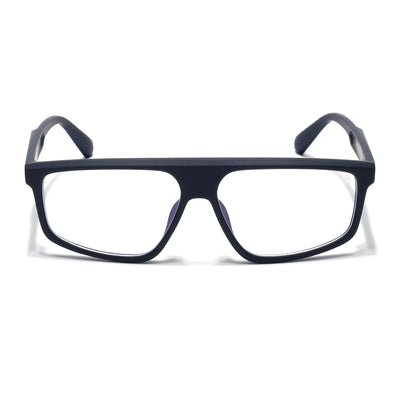 Eyejack Crossline Navy Blue Rectangle Eyeglasses for Men & Women (2902FCL2089-C3)