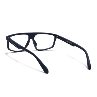Eyejack Crossline Navy Blue Rectangle Eyeglasses for Men & Women (2902FCL2089-C3)