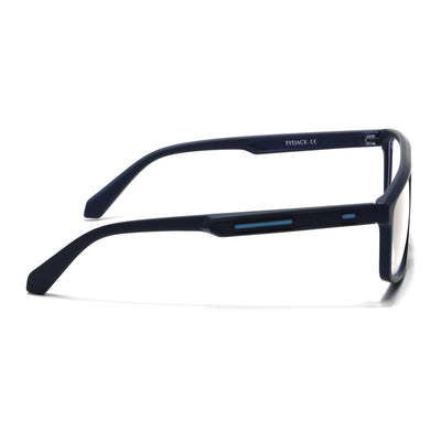 Eyejack Crossline Navy Blue Rectangle Eyeglasses for Men & Women (2902FCL2089-C3)