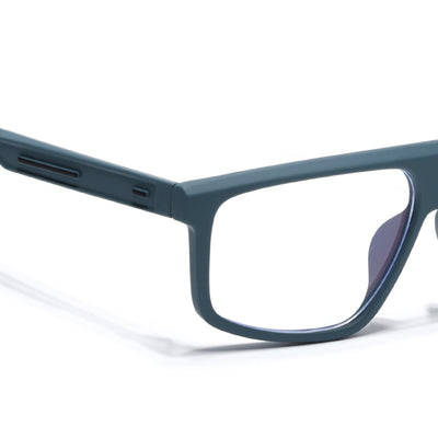 Eyejack Crossline Blue Rectangle Eyeglasses for Men & Women (2902FCL2090-C4)