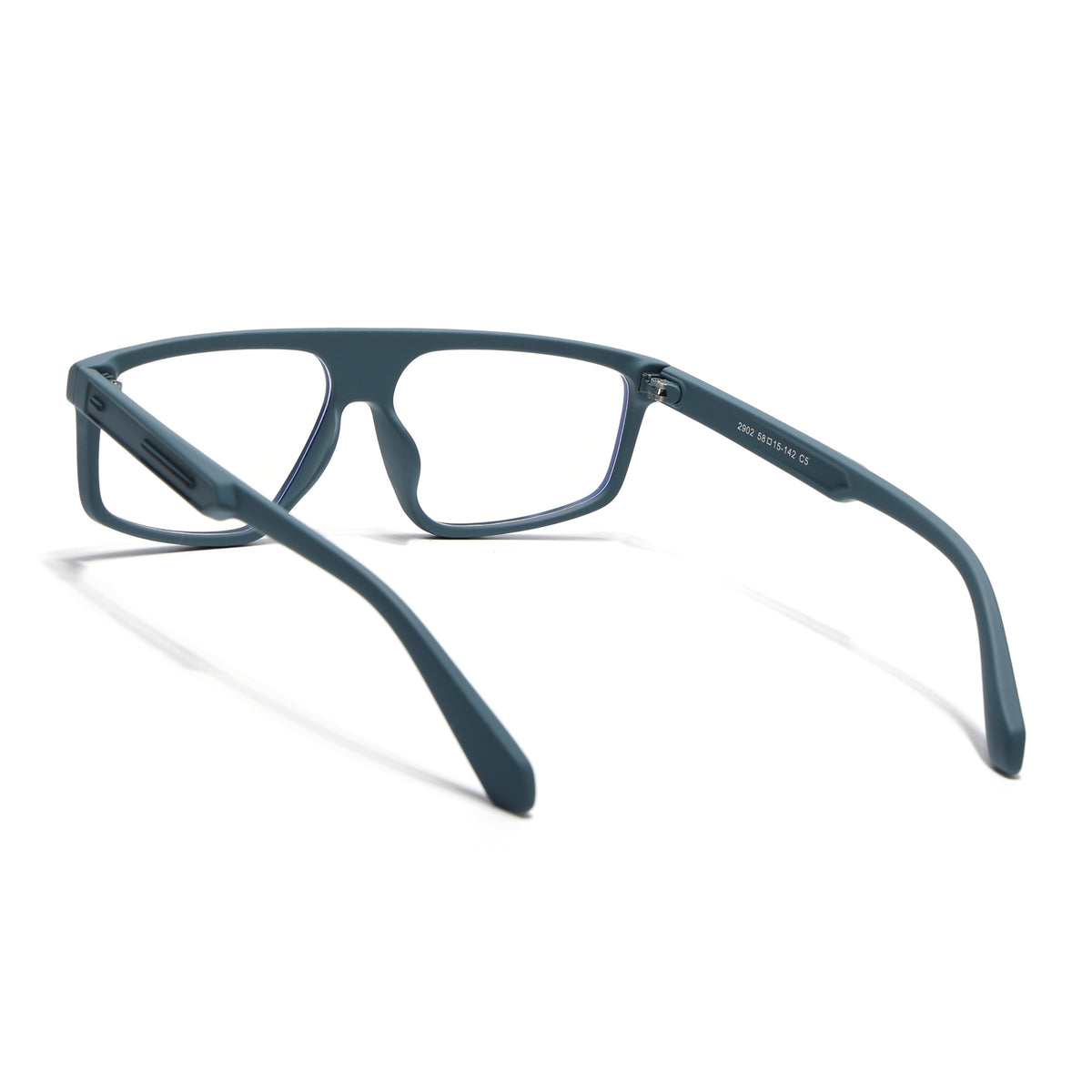Eyejack Crossline Blue Rectangle Eyeglasses for Men & Women (2902FCL2090-C4)