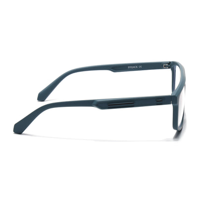 Eyejack Crossline Blue Rectangle Eyeglasses for Men & Women (2902FCL2090-C4)