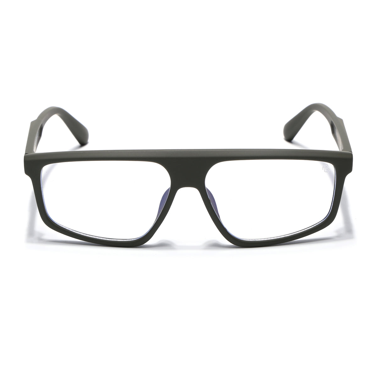 Eyejack Crossline Green Rectangle Eyeglasses for Men & Women (2902FCL2091-C5)