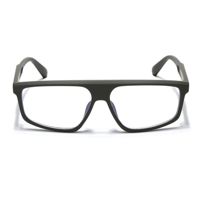 Eyejack Crossline Green Rectangle Eyeglasses for Men & Women (2902FCL2091-C5)