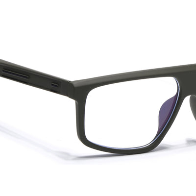 Eyejack Crossline Green Rectangle Eyeglasses for Men & Women (2902FCL2091-C5)