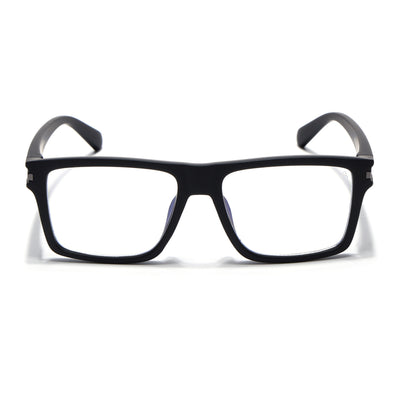 Eyejack Crossline Black Square Eyeglasses for Men & Women (2903FCL2093-C1)
