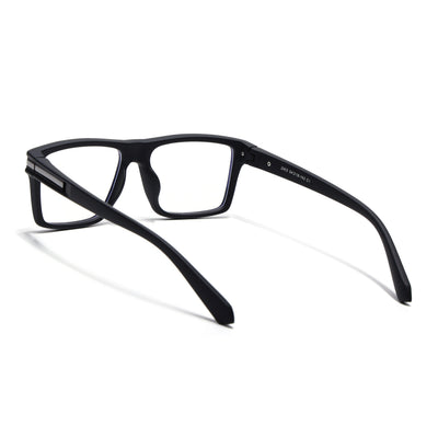 Eyejack Crossline Black Square Eyeglasses for Men & Women (2903FCL2093-C1)