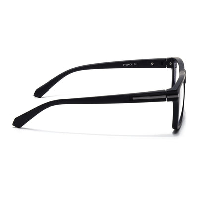Eyejack Crossline Black Square Eyeglasses for Men & Women (2903FCL2093-C1)
