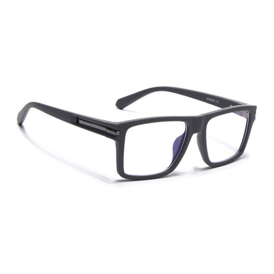 Eyejack Crossline Grey Square Eyeglasses for Men & Women (2903FCL2094-C2)
