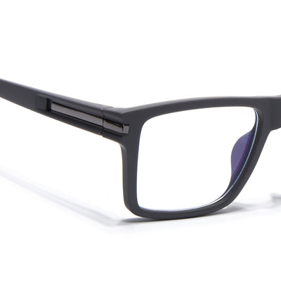 Eyejack Crossline Grey Square Eyeglasses for Men & Women (2903FCL2094-C2)