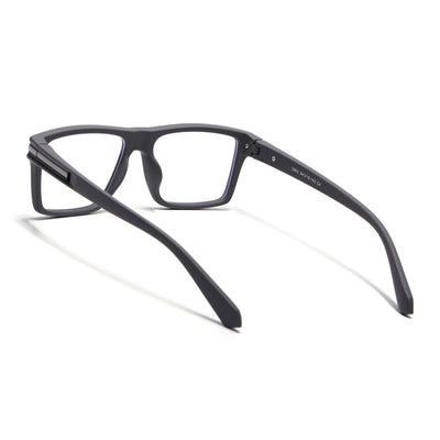 Eyejack Crossline Grey Square Eyeglasses for Men & Women (2903FCL2094-C2)