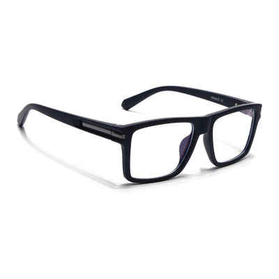 Eyejack Crossline Navy Blue Square Eyeglasses for Men & Women (2903FCL2095-C3)