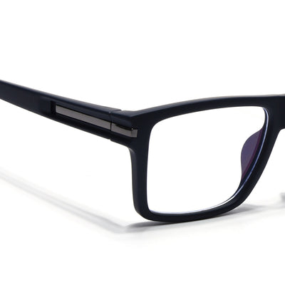 Eyejack Crossline Navy Blue Square Eyeglasses for Men & Women (2903FCL2095-C3)