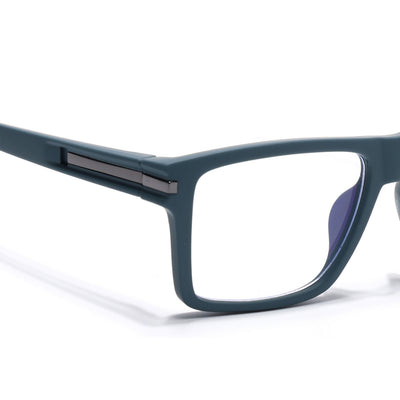 Eyejack Crossline Blue Square Eyeglasses for Men & Women (2903FCL2096-C4)