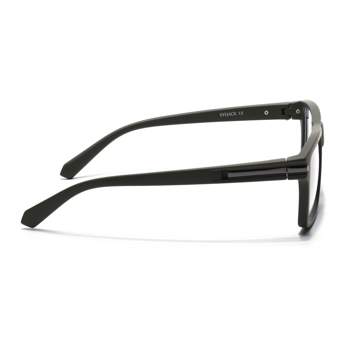 Eyejack Crossline Green Square Eyeglasses for Men & Women (2903FCL2097-C5)