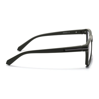 Eyejack Crossline Green Square Eyeglasses for Men & Women (2903FCL2097-C5)