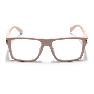 Eyejack Crossline Cream Square Eyeglasses for Men & Women (2903FCL2098-C6)
