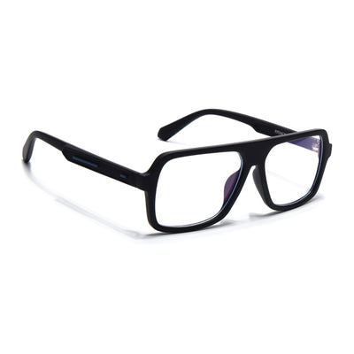 Eyejack Crossline Black Wayfarer Eyeglasses for Men & Women (2904FCL2099-C1)