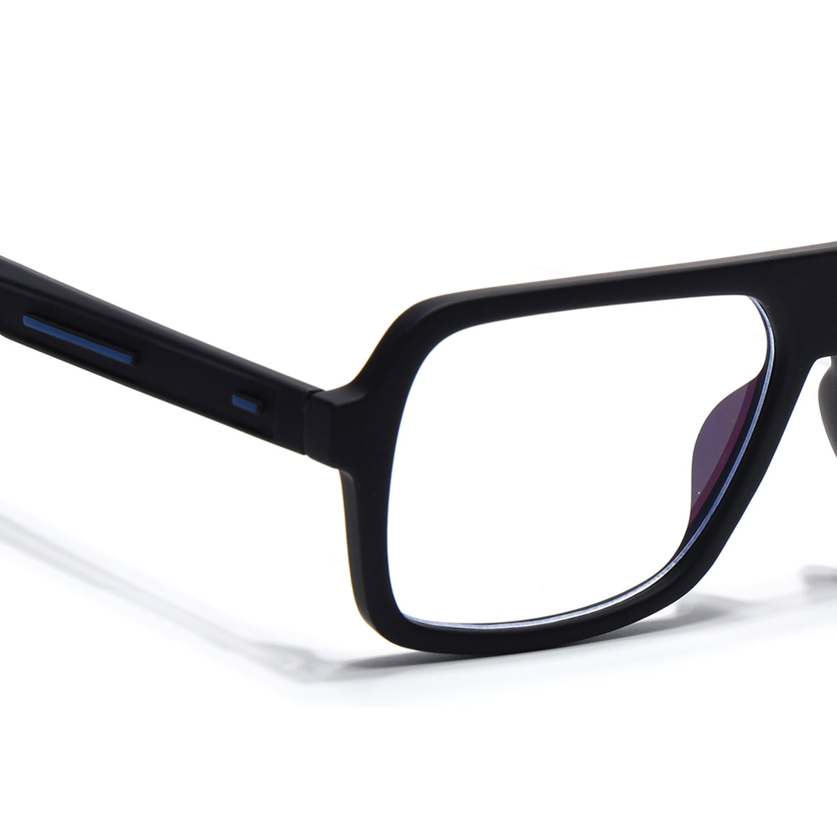 Eyejack Crossline Black Wayfarer Eyeglasses for Men & Women (2904FCL2099-C1)