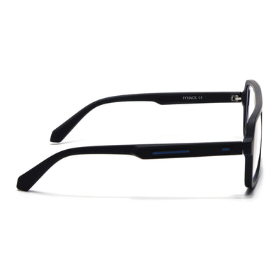 Eyejack Crossline Black Wayfarer Eyeglasses for Men & Women (2904FCL2099-C1)