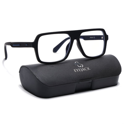 Eyejack Crossline Black Wayfarer Eyeglasses for Men & Women (2904FCL2099-C1)