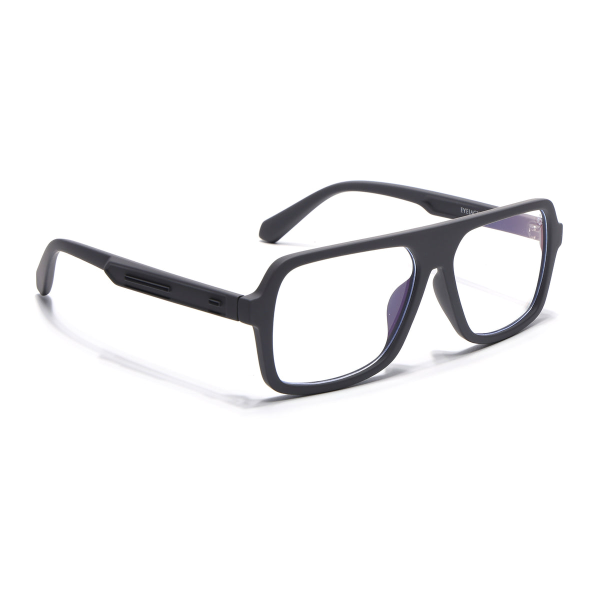 Eyejack Crossline Grey Wayfarer Eyeglasses for Men & Women (2904FCL2100-C2)