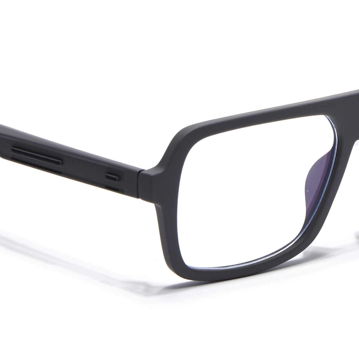 Eyejack Crossline Grey Wayfarer Eyeglasses for Men & Women (2904FCL2100-C2)