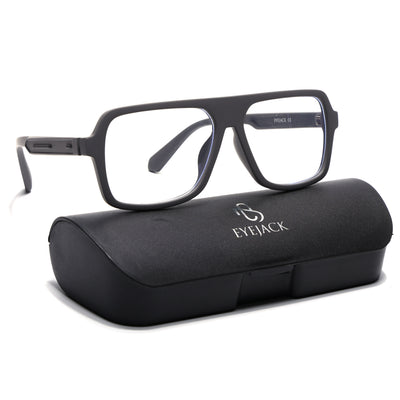 Eyejack Crossline Grey Wayfarer Eyeglasses for Men & Women (2904FCL2100-C2)