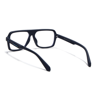 Eyejack Crossline Navy Blue Wayfarer Eyeglasses for Men & Women (2904FCL2101-C3)