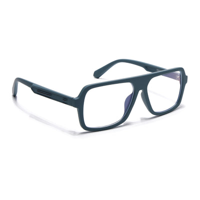 Eyejack Crossline Blue Wayfarer Eyeglasses for Men & Women (2904FCL2102-C4)