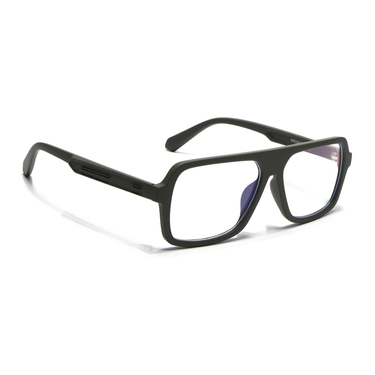 Eyejack Crossline Green Wayfarer Eyeglasses for Men & Women (2904FCL2103-C5)