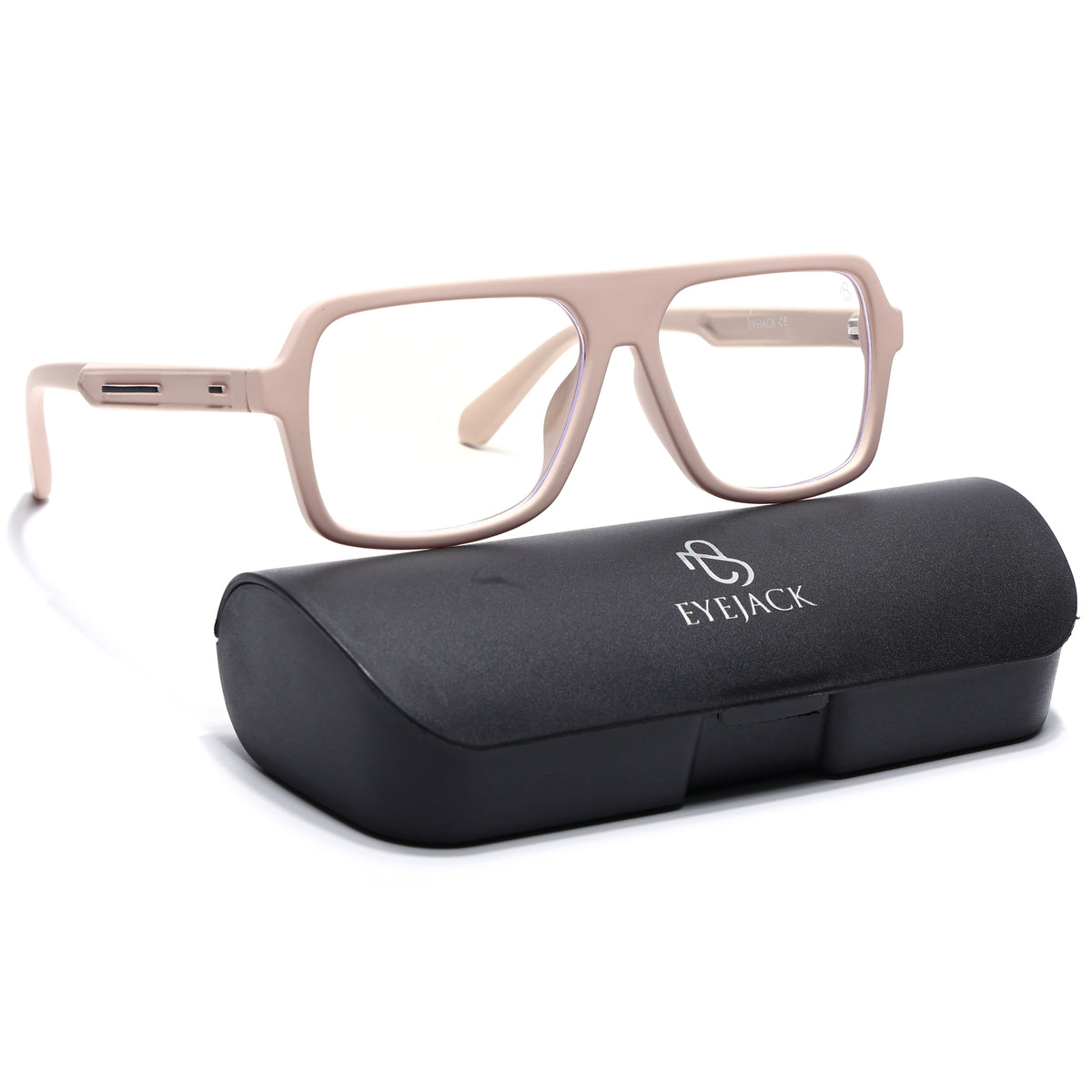 Eyejack Crossline Cream Wayfarer Eyeglasses for Men & Women (2904FCL2104-C6)