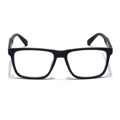 Eyejack Crossline Black Square Eyeglasses for Men & Women (2905FCL2105-C1)