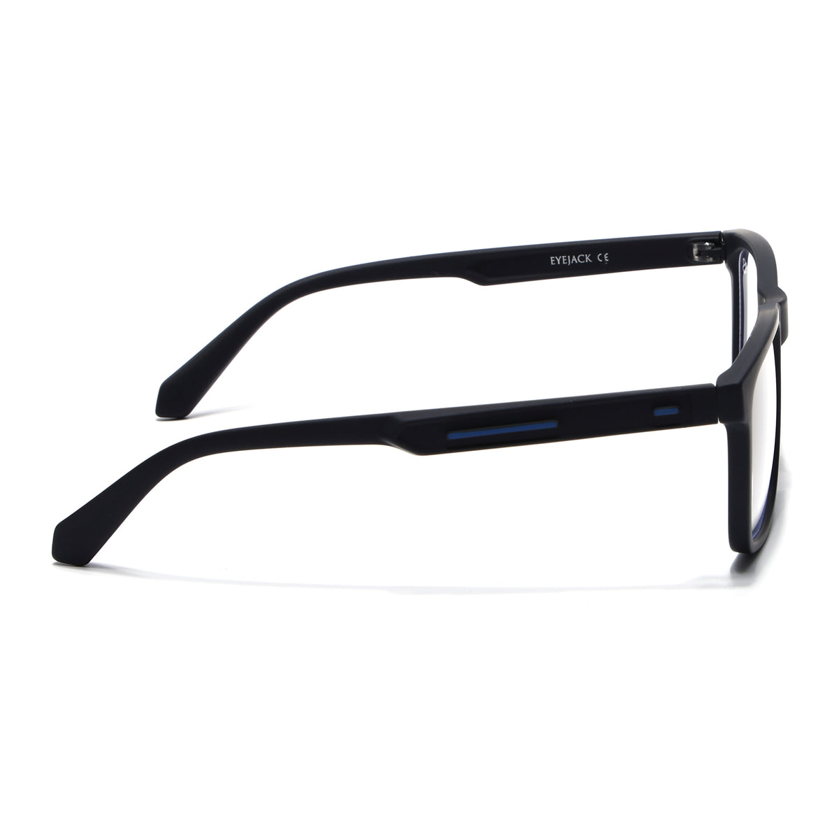 Eyejack Crossline Black Square Eyeglasses for Men & Women (2905FCL2105-C1)