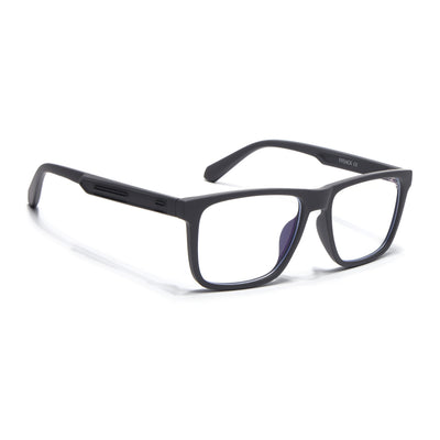 Eyejack Crossline Grey Square Eyeglasses for Men & Women (2905FCL2106-C2)