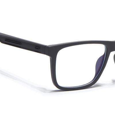 Eyejack Crossline Grey Square Eyeglasses for Men & Women (2905FCL2106-C2)