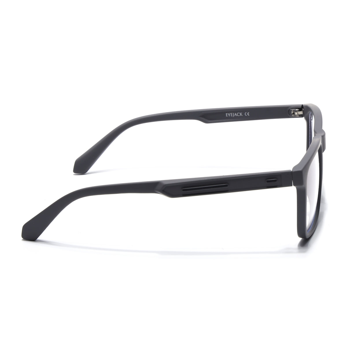 Eyejack Crossline Grey Square Eyeglasses for Men & Women (2905FCL2106-C2)