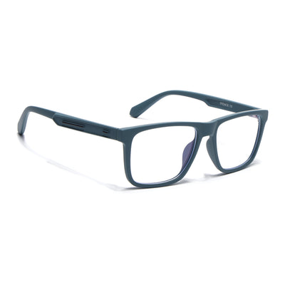 Eyejack Crossline Blue Square Eyeglasses for Men & Women (2905FCL2108-C4)