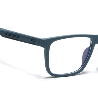Eyejack Crossline Blue Square Eyeglasses for Men & Women (2905FCL2108-C4)
