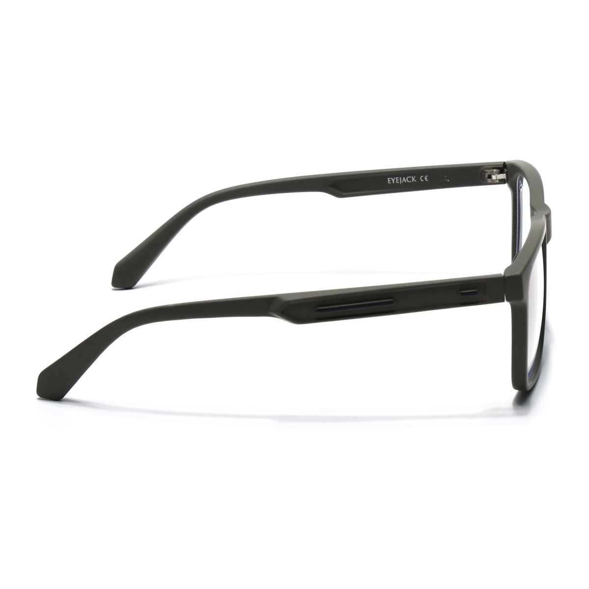 Eyejack Crossline Green Square Eyeglasses for Men & Women (2905FCL2109-C5)