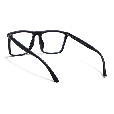 Eyejack Crossline Black Square Eyeglasses for Men & Women (2906FCL2111-C1)