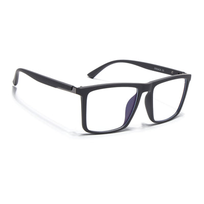 Eyejack Crossline Grey Square Eyeglasses for Men & Women (2906FCL2112-C2)