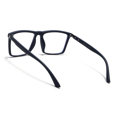 Eyejack Crossline Navy Blue Square Eyeglasses for Men & Women (2906FCL2113-C3)